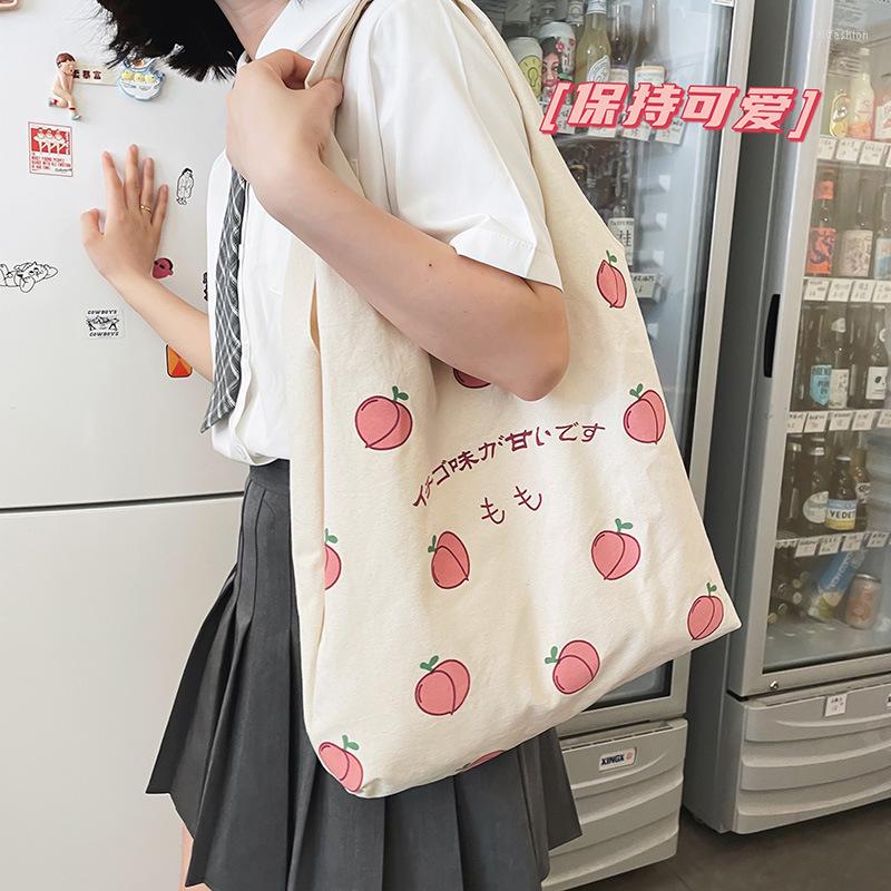 Evening Bags Japanese Peach Print Tote Bag Large-capacity Shoulder For Women Shopper Canvas Handbag Student Bolsa Feminina, Only bag
Evening Bags Japanese Peach Print Tote Bag Large-capacity Shoulder For Women Shopper Canvas Handbag Student Bolsa Feminina, Only bag