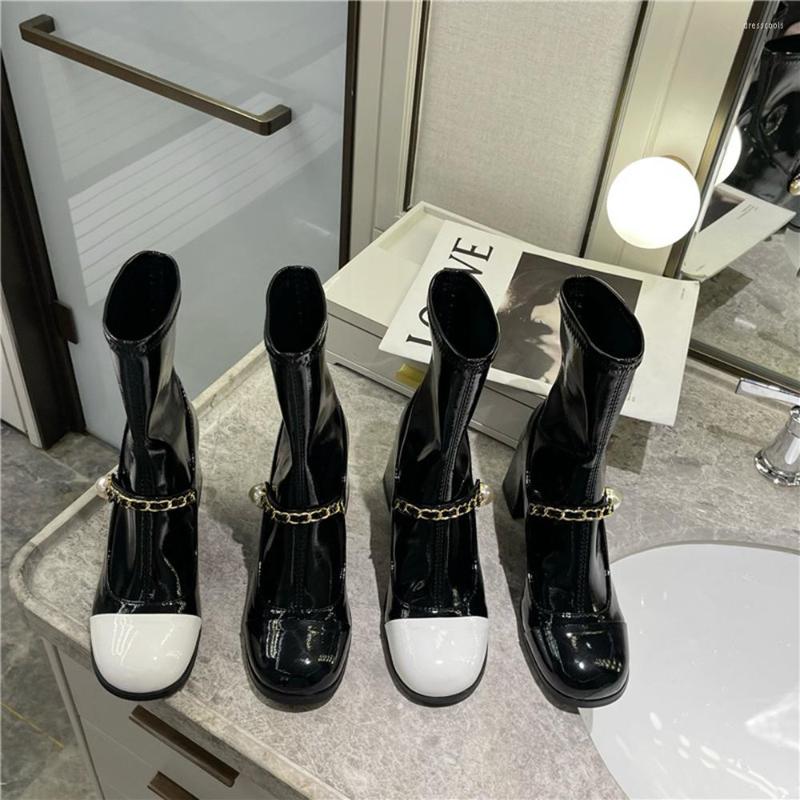 Boots Fashion Women Short Ankle Stretch Shoes Mixed Color Round Toe Slip On Thick High Heels 2022 Arrivals Ladies Party Pump, Black
Boots Fashion Women Short Ankle Stretch Shoes Mixed Color Round Toe Slip On Thick High Heels 2022 Arrivals Ladies Party Pump, Black