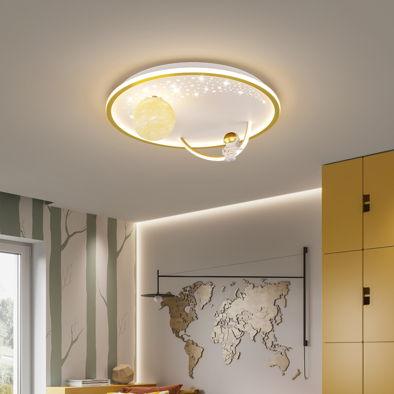 Children's Room Bedroom Ceiling Lights Modern Minimalist Creative Planet Warm Boys And Girls Room Ceilings Lamp For Living Rooms