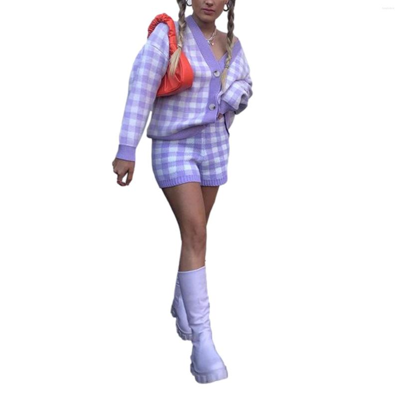 Women' Tracksuits Y2K Cardigan Women Knitted Plaid Jumper Top Fashion 2022 Fall/Winter Loose Oversized Long Sleeve V-Neck Sweater, Picture shown
Women' Tracksuits Y2K Cardigan Women Knitted Plaid Jumper Top Fashion 2022 Fall/Winter Loose Oversized Long Sleeve V-Neck Sweater, Picture shown