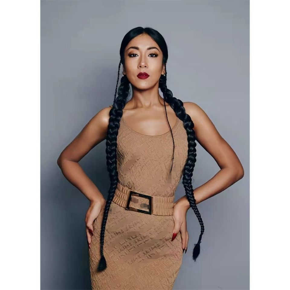 Luxury women dress designer Casual Dress double F jacquard embroidery knitted elastic sweater Sexy suit, Khaki
Luxury women dress designer Casual Dress double F jacquard embroidery knitted elastic sweater Sexy suit, Khaki