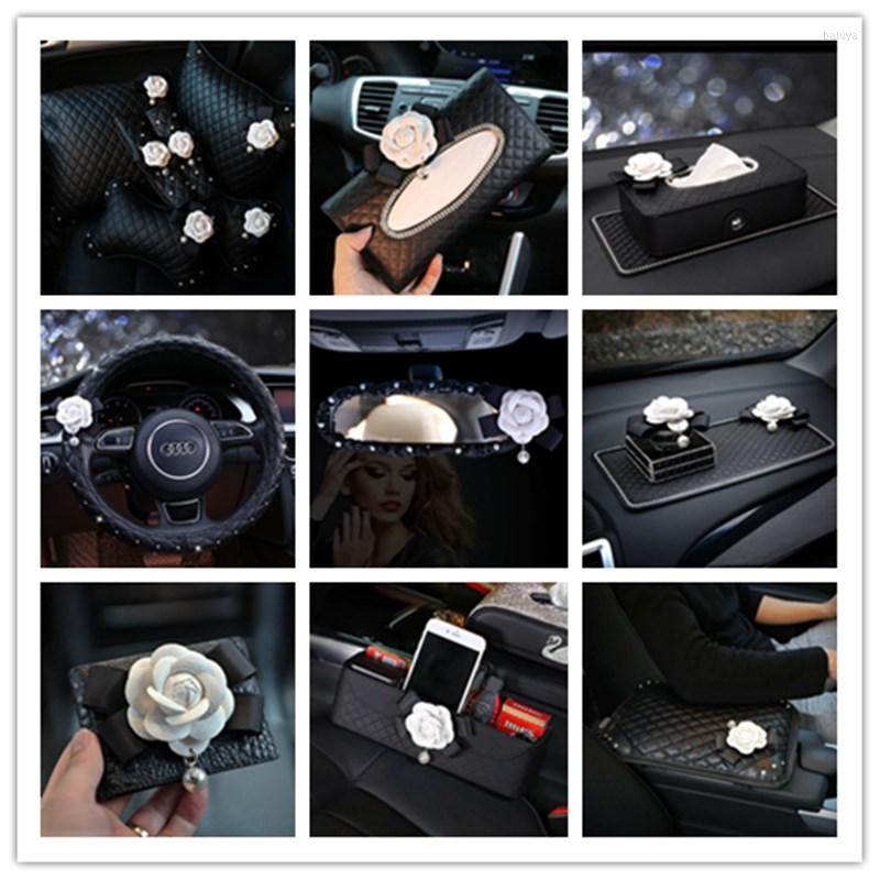 Steering Wheel Covers White Camellia Flowers Series Gear Shift Collar Head Pillow Handbrake Cover For Women Car Accessories
Steering Wheel Covers White Camellia Flowers Series Gear Shift Collar Head Pillow Handbrake Cover For Women Car Accessories