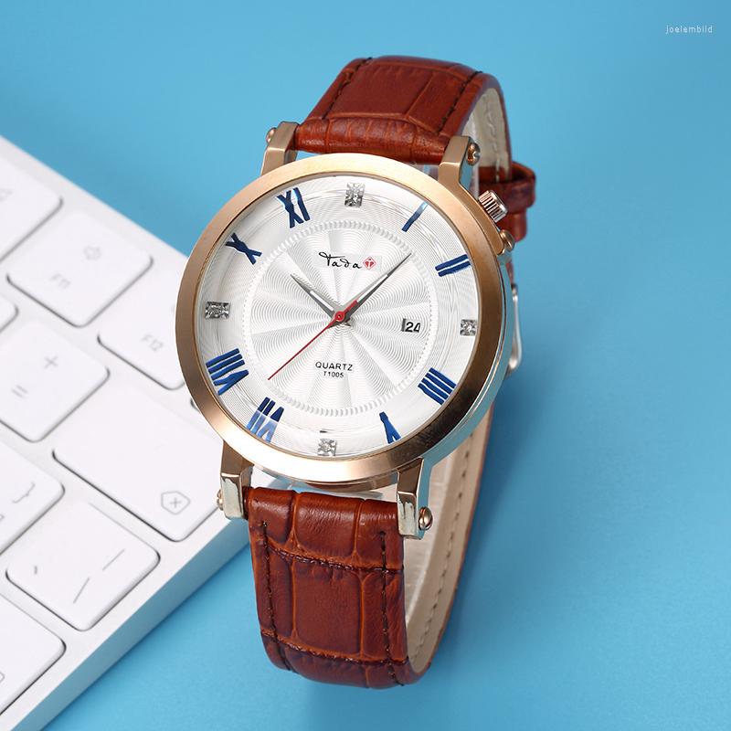 Wristwatches Top Luxury TADA Brand Quartz Women Diamond Watches Genuine Leather Strap Waterproof Male Date Clock Men Watch Relogio Masculino, Brown
Wristwatches Top Luxury TADA Brand Quartz Women Diamond Watches Genuine Leather Strap Waterproof Male Date Clock Men Watch Relogio Masculino, Brown