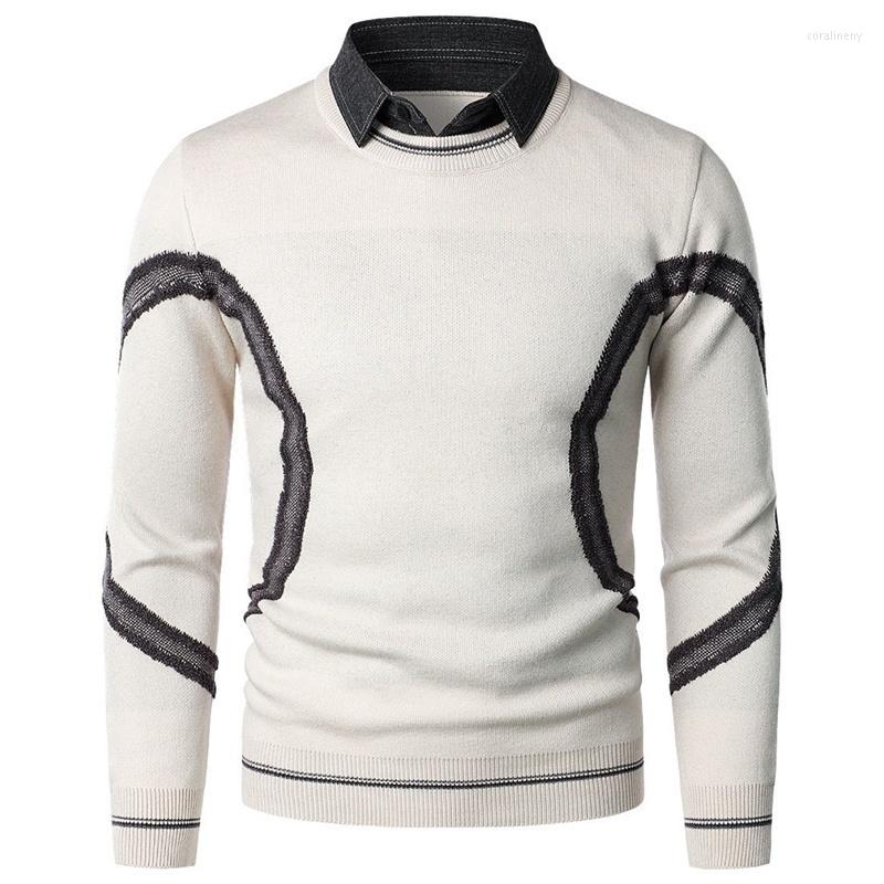 Men's Sweaters Knitting British Loose Style Men's Sweater Long Sleeve Round Neck Splicing Simplicity Man Autumn Winter Pullover 21Q2130, Black
Men's Sweaters Knitting British Loose Style Men's Sweater Long Sleeve Round Neck Splicing Simplicity Man Autumn Winter Pullover 21Q2130, Black