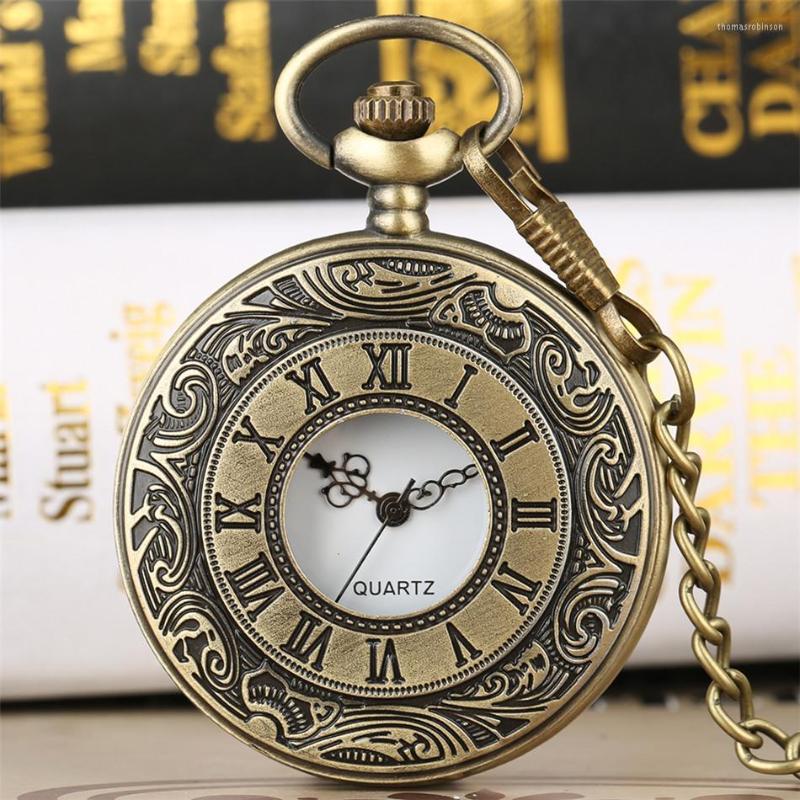Pocket Watches Classic Retro Bronze Roman Numerals Quartz Watch Half Arabic Display Dial Unisex Pendant Clock, With necklace chain
Pocket Watches Classic Retro Bronze Roman Numerals Quartz Watch Half Arabic Display Dial Unisex Pendant Clock, With necklace chain