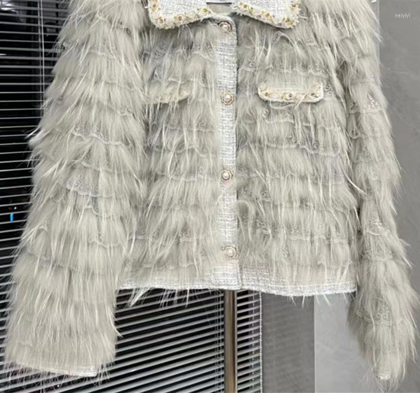 Women' Jackets Women' Fur Pearl Coats High Quality Casual Famous International Designer Lady Woven Plaid Outwears, White
Women' Jackets Women' Fur Pearl Coats High Quality Casual Famous International Designer Lady Woven Plaid Outwears, White