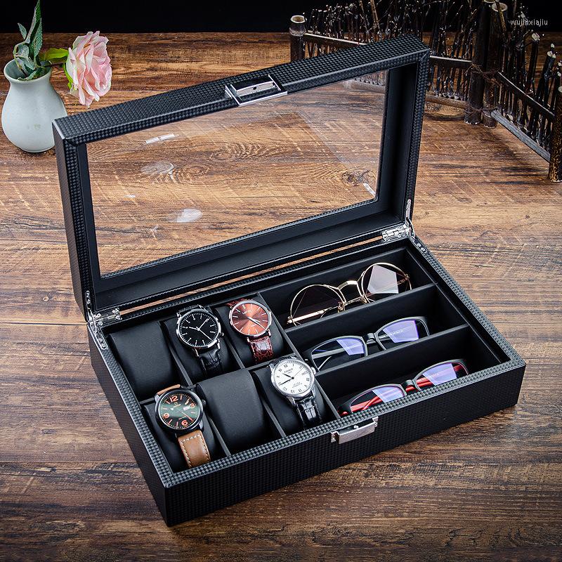 Jewelry Pouches Carbon Fiber Leather Watch Box Glasses Storage And Arrangement Myopia Sunglasses With Lock Display
Jewelry Pouches Carbon Fiber Leather Watch Box Glasses Storage And Arrangement Myopia Sunglasses With Lock Display