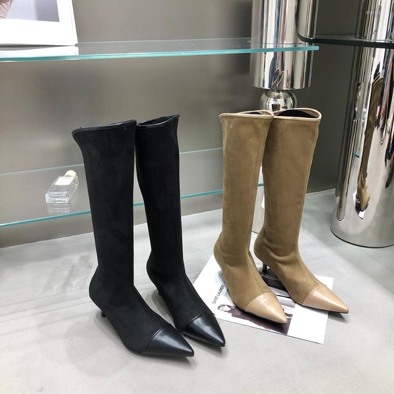 Boots Pointed Toe Women Sock 2022 Arrivals Solid Color Black Beige Back Zipper Flock Stretch Shoes Knee High Bootie 35-39
Boots Pointed Toe Women Sock 2022 Arrivals Solid Color Black Beige Back Zipper Flock Stretch Shoes Knee High Bootie 35-39