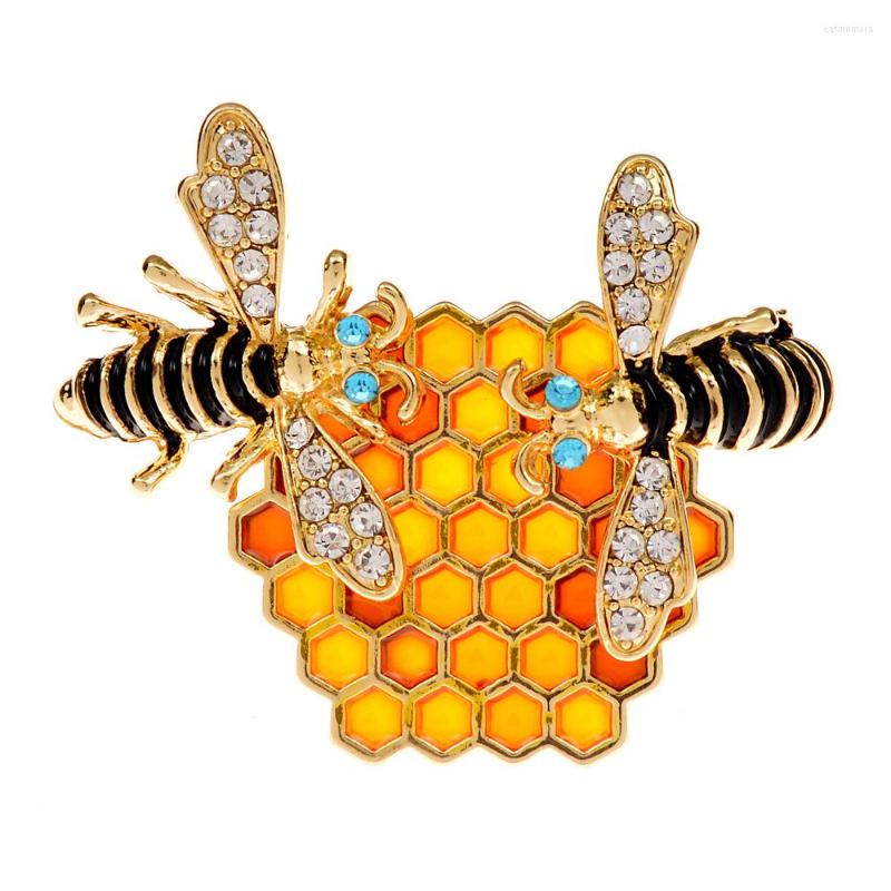 Brooches CINDY XIANG Rhinestone And Eanmel Bees Hives Brooch Insect Creative Pin Yellow Color Alloy Material High Quality 2022
Brooches CINDY XIANG Rhinestone And Eanmel Bees Hives Brooch Insect Creative Pin Yellow Color Alloy Material High Quality 2022