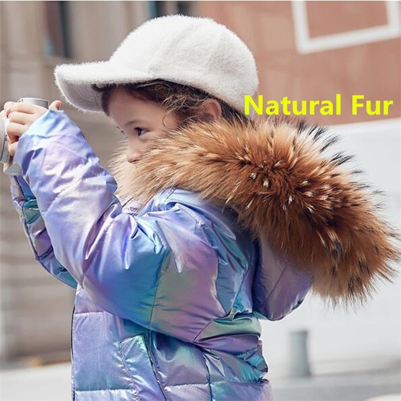 5-14Y fashion Children winter down jacket for kids Clothing girl silver gold Boys Hooded Coat Outwear Parka snowsuit coats T200915