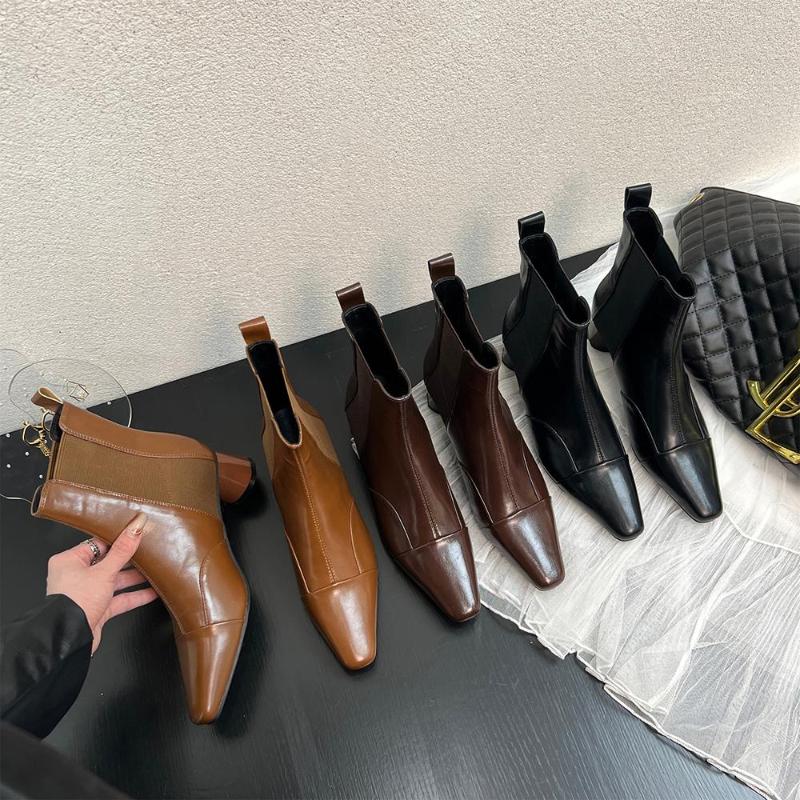 Boots Small Square Toe Women Ankle Black Brown Khaki Slip On Elastic Band Round Mid Heels 2022 Arrivals Party Pumps 35-39
Boots Small Square Toe Women Ankle Black Brown Khaki Slip On Elastic Band Round Mid Heels 2022 Arrivals Party Pumps 35-39