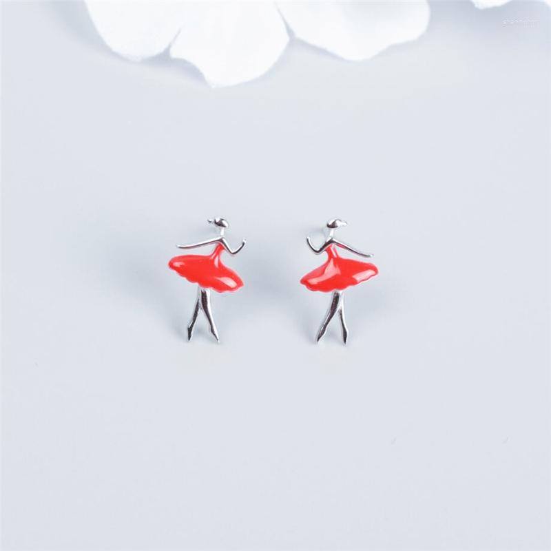Stud Earrings Sole Memory Ballet Dancer Red Drop Glaze Fresh Sweet Romantic Silver Color Fashion Female SEA540
Stud Earrings Sole Memory Ballet Dancer Red Drop Glaze Fresh Sweet Romantic Silver Color Fashion Female SEA540
