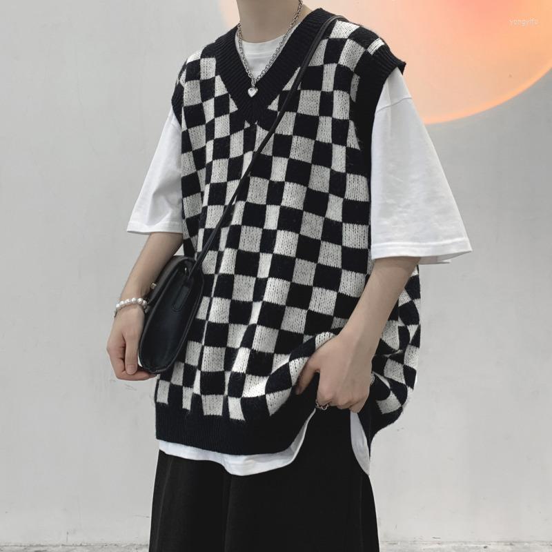 Men's Vests Autumn Plaid Sweater Vest Men's Fashion Casual V-neck Knitted Pullover Men Korean Loose Sleeveless Mens Clothes -XL, Black
Men's Vests Autumn Plaid Sweater Vest Men's Fashion Casual V-neck Knitted Pullover Men Korean Loose Sleeveless Mens Clothes -XL, Black