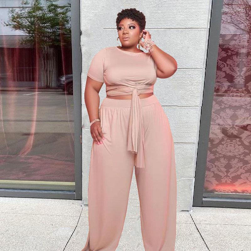 Tracksuits Large Size Women Clothing Two Piece Set Summer Short Sleeve Tops And Wide Leg Pant Outfits Plus Sets Drop Wholesale, Beige
Tracksuits Large Size Women Clothing Two Piece Set Summer Short Sleeve Tops And Wide Leg Pant Outfits Plus Sets Drop Wholesale, Beige