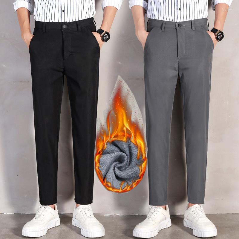 Men's Pants Men Autumn Winter Fleece Suit Elastic Waist Thick Formal Trousers Fashion Business Male Warm, Black
Men's Pants Men Autumn Winter Fleece Suit Elastic Waist Thick Formal Trousers Fashion Business Male Warm, Black