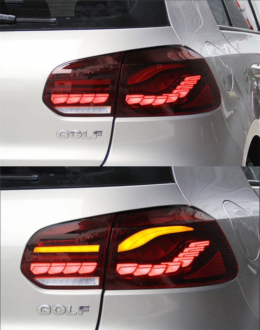 Taillight For Golf6 Golf MK6 2009-2012 Tail Lights With Sequential Turn Signal Animation Brake Parking Lighthouse Facelift