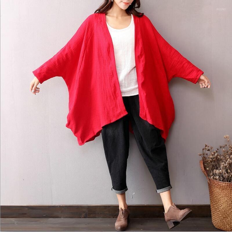 Women's Knits Women Cotton Linen Blouse Comfortable Loose Casual Batwing Sleeve Plus Size Shirts Brand Cardigan Largo Mujer, Green
Women's Knits Women Cotton Linen Blouse Comfortable Loose Casual Batwing Sleeve Plus Size Shirts Brand Cardigan Largo Mujer, Green