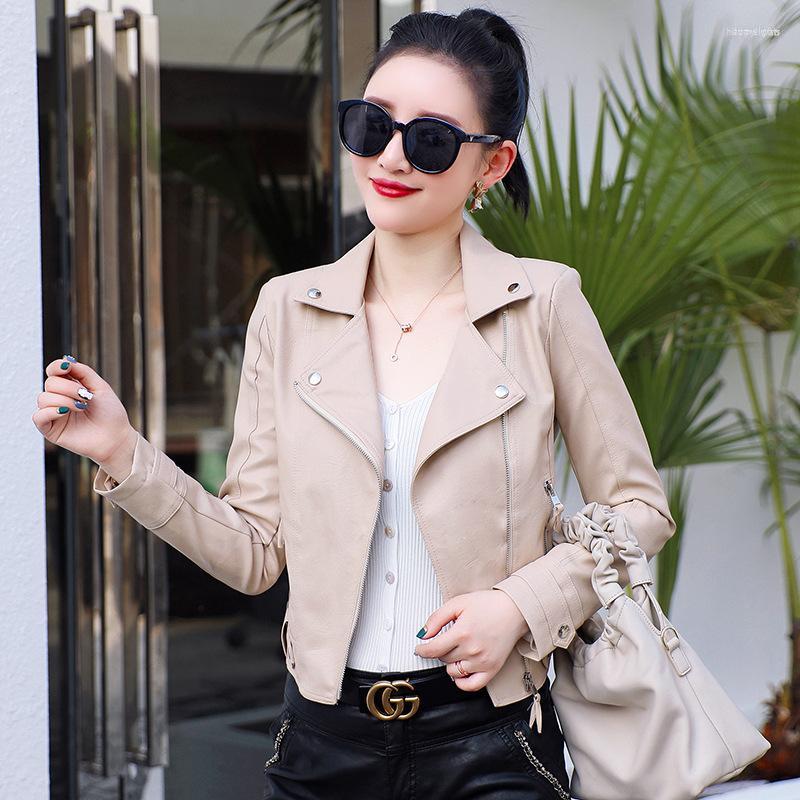 Women' Leather Women' Women Spring Autumn Black Faux Jackets Zipper Basic Coat Turn-down Collar Streetwear Motor Biker Jacket With
Women' Leather Women' Women Spring Autumn Black Faux Jackets Zipper Basic Coat Turn-down Collar Streetwear Motor Biker Jacket With