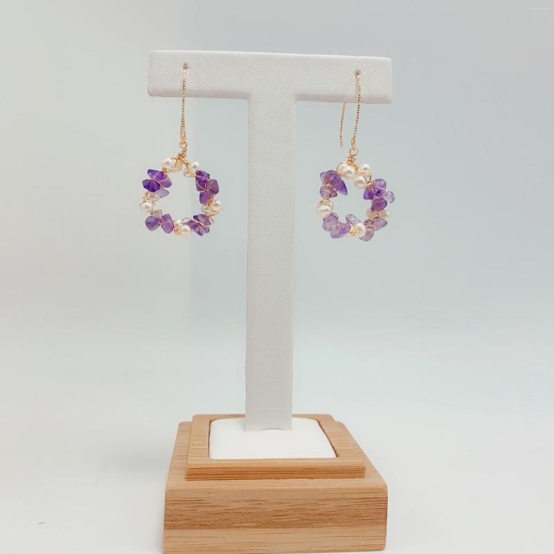Dangle Earrings Handmade Natural Pearl Purple Crystal Flower Drop Jewelry Woman Accesoires Cerchi Orecchini Pendientes Mujer
Dangle Earrings Handmade Natural Pearl Purple Crystal Flower Drop Jewelry Woman Accesoires Cerchi Orecchini Pendientes Mujer