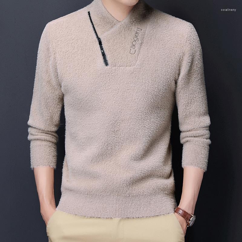 Men's Sweaters Fashion Trend Letters Zipper V Neck Knitted Pullover Sweater Men Winter Quality Velvet Soft Comfortable Thick Warm Pull Homme, Picture shown
Men's Sweaters Fashion Trend Letters Zipper V Neck Knitted Pullover Sweater Men Winter Quality Velvet Soft Comfortable Thick Warm Pull Homme, Picture shown