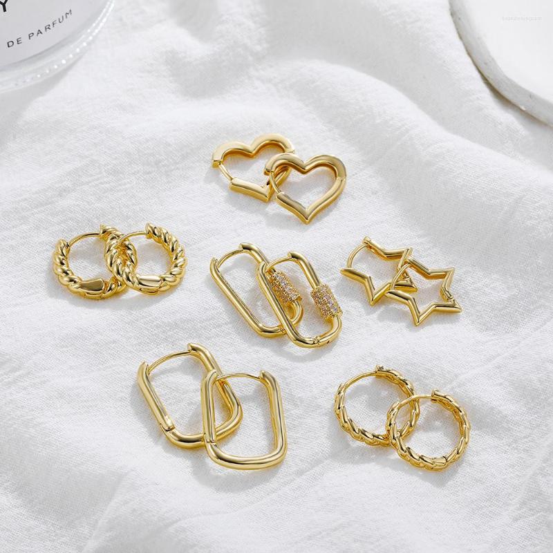 Hoop Earrings Minimalist Star Heart Shape Geometric Small For Women Gold Color Chain Twisted Huggie Hoops Set Fashion Jewelry
Hoop Earrings Minimalist Star Heart Shape Geometric Small For Women Gold Color Chain Twisted Huggie Hoops Set Fashion Jewelry