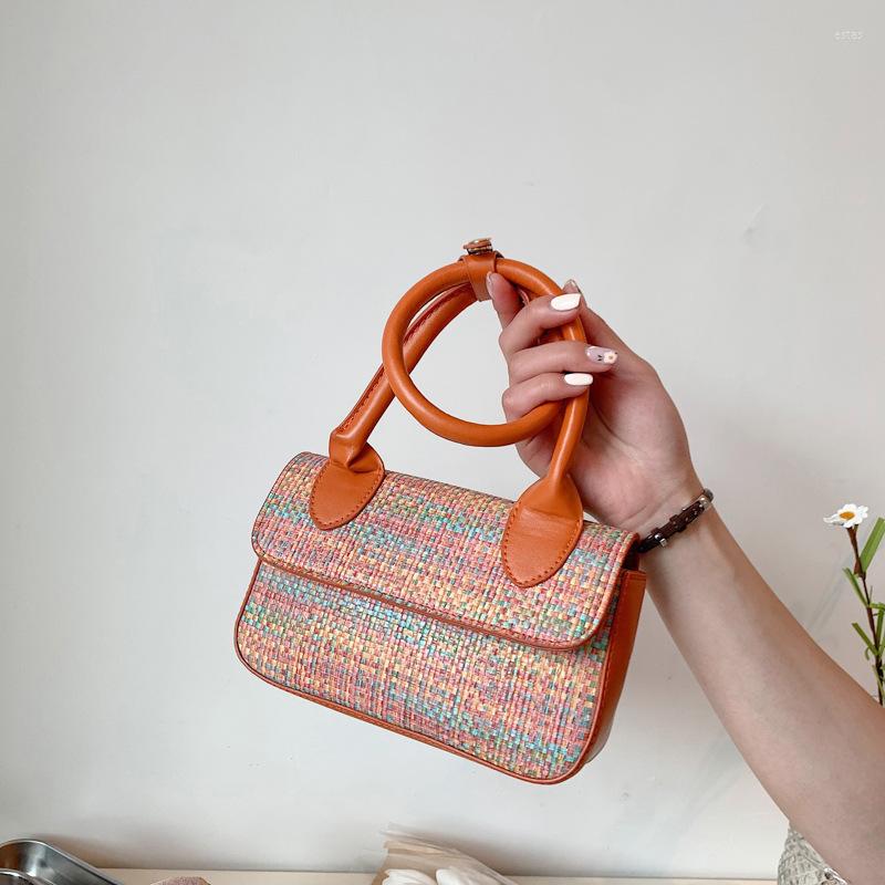 Evening Bags Brand Designer Straw Women's Shoulder Bag Simple Contrast Crossbody Flap Handbag 2022 Trend, Orange
Evening Bags Brand Designer Straw Women's Shoulder Bag Simple Contrast Crossbody Flap Handbag 2022 Trend, Orange