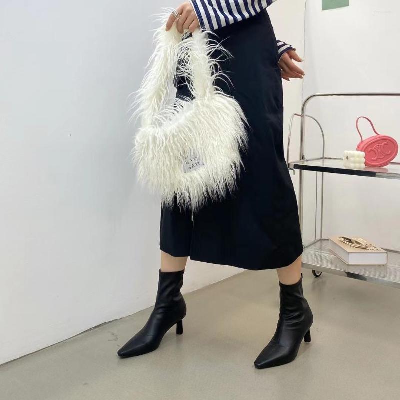 Boots Pointed Toe Fashion Women Sock Short Ankle Botas Black White Wine Red Round High Heels Solid Color Party Pumps Shoes Woman
Boots Pointed Toe Fashion Women Sock Short Ankle Botas Black White Wine Red Round High Heels Solid Color Party Pumps Shoes Woman