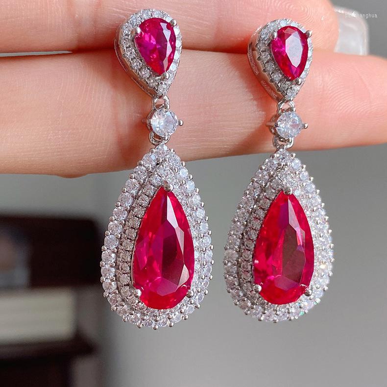 Dangle Earrings QDelicate Big Ruby S925 Silver Needle Water Drop Vinateg Trend Charm Dangler Women Wedding Engagement Jewelry
Dangle Earrings QDelicate Big Ruby S925 Silver Needle Water Drop Vinateg Trend Charm Dangler Women Wedding Engagement Jewelry