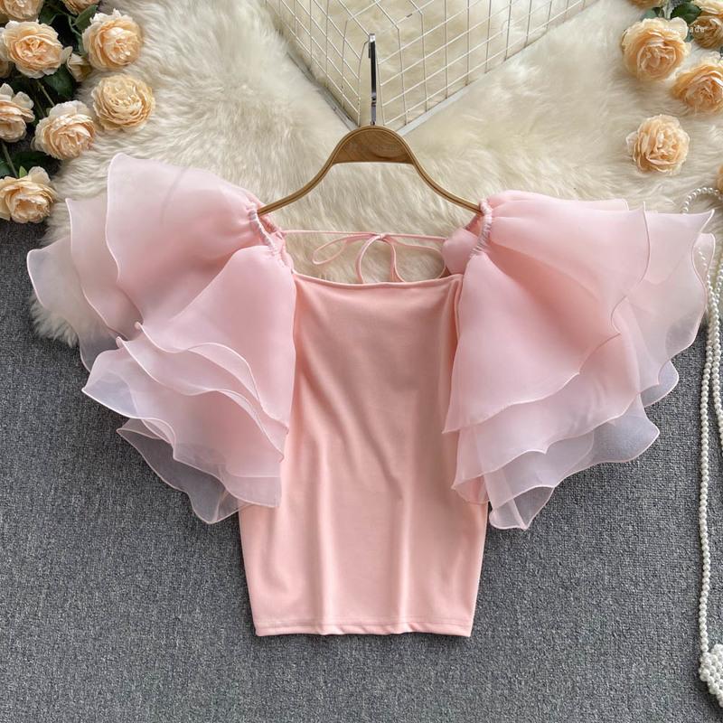 Women's Blouses N GIRLS Korean Ruffle Fashion Super Fairy Thin Short-sleeved Trend Women's Blusas 2022 Summer Design Sense Shirts, White
Women's Blouses N GIRLS Korean Ruffle Fashion Super Fairy Thin Short-sleeved Trend Women's Blusas 2022 Summer Design Sense Shirts, White