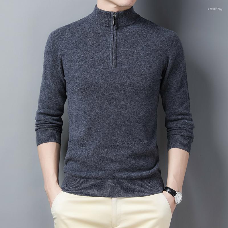 Men' Sweaters Man Cashmere Sweater Autumn Winter Zipper Wool Mock Neck Male Pure Warm Pullovers, Gray
Men' Sweaters Man Cashmere Sweater Autumn Winter Zipper Wool Mock Neck Male Pure Warm Pullovers, Gray