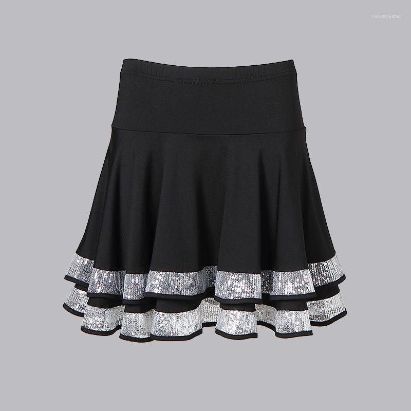 Stage Wear Latin Dance Skirt For Women Double Design Skirts Costumes Adult Ballroom Practice Performamnce Dancewear, Black
Stage Wear Latin Dance Skirt For Women Double Design Skirts Costumes Adult Ballroom Practice Performamnce Dancewear, Black
