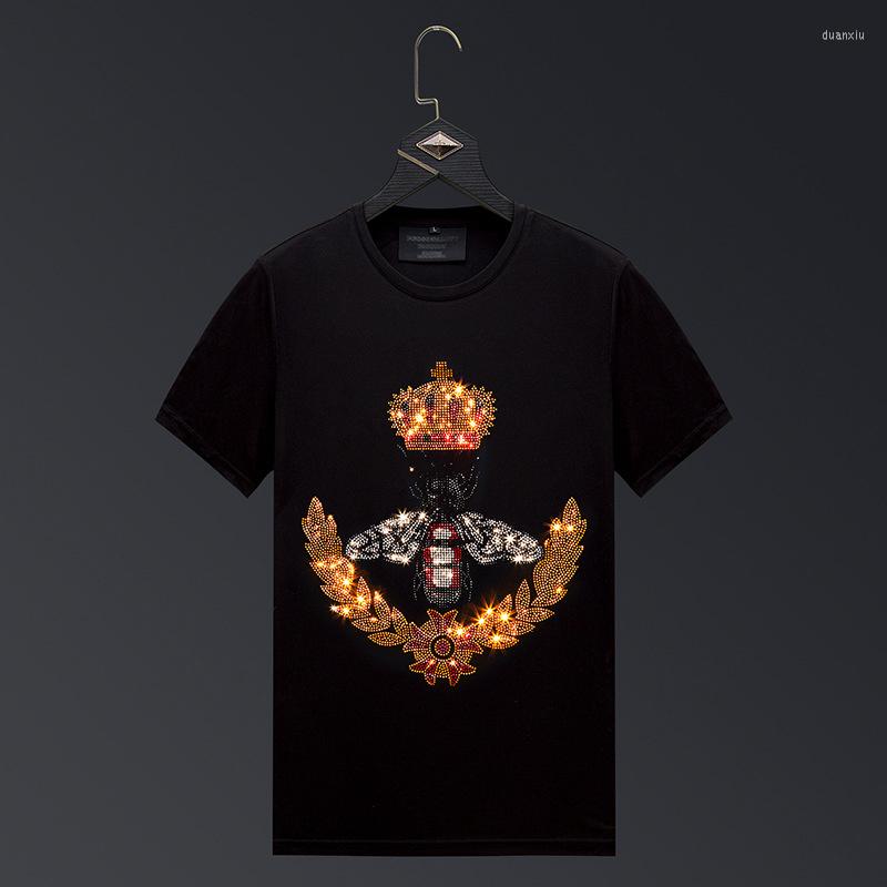 Men's T Shirts Size Plus 2022 Bee Crown Rhinestones Men High Quality Top Streetwear O Neck Slim Short Sleeve Tshirts Camisetas Hombre, White
Men's T Shirts Size Plus 2022 Bee Crown Rhinestones Men High Quality Top Streetwear O Neck Slim Short Sleeve Tshirts Camisetas Hombre, White