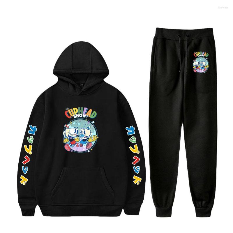 Men's Tracksuits The Cuphead Show Two Piece Set Fashion Pullover Hoodies And Jogger Pants Women Men Casual Streetwear, Black
Men's Tracksuits The Cuphead Show Two Piece Set Fashion Pullover Hoodies And Jogger Pants Women Men Casual Streetwear, Black
