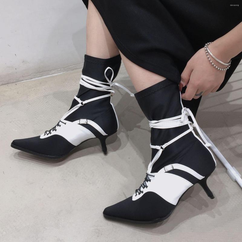 Boots Sexy Women Ankle Pointed Toe Stretch Shoes Sock Booties Thin High Heels Denim Cross Tied Lace Up Slip On Party 35-39, Black
Boots Sexy Women Ankle Pointed Toe Stretch Shoes Sock Booties Thin High Heels Denim Cross Tied Lace Up Slip On Party 35-39, Black