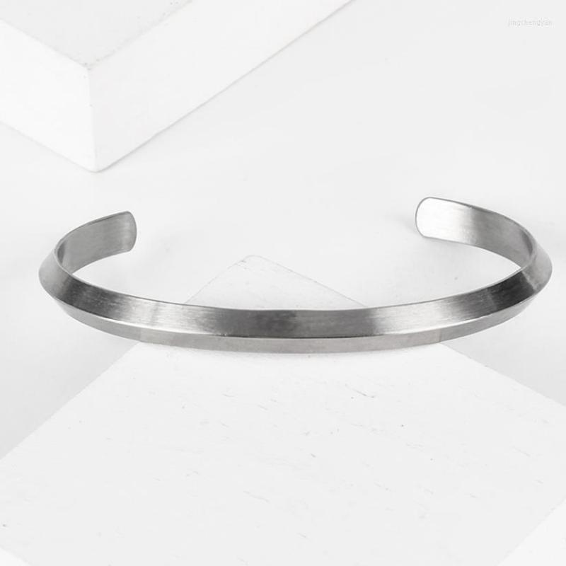 Bangle Men Brief 316L Stainless Steel Bangles Jewelry 4mm Width Triangle Titanium Bracelets Gold Black Silver Color For Friends
Bangle Men Brief 316L Stainless Steel Bangles Jewelry 4mm Width Triangle Titanium Bracelets Gold Black Silver Color For Friends
