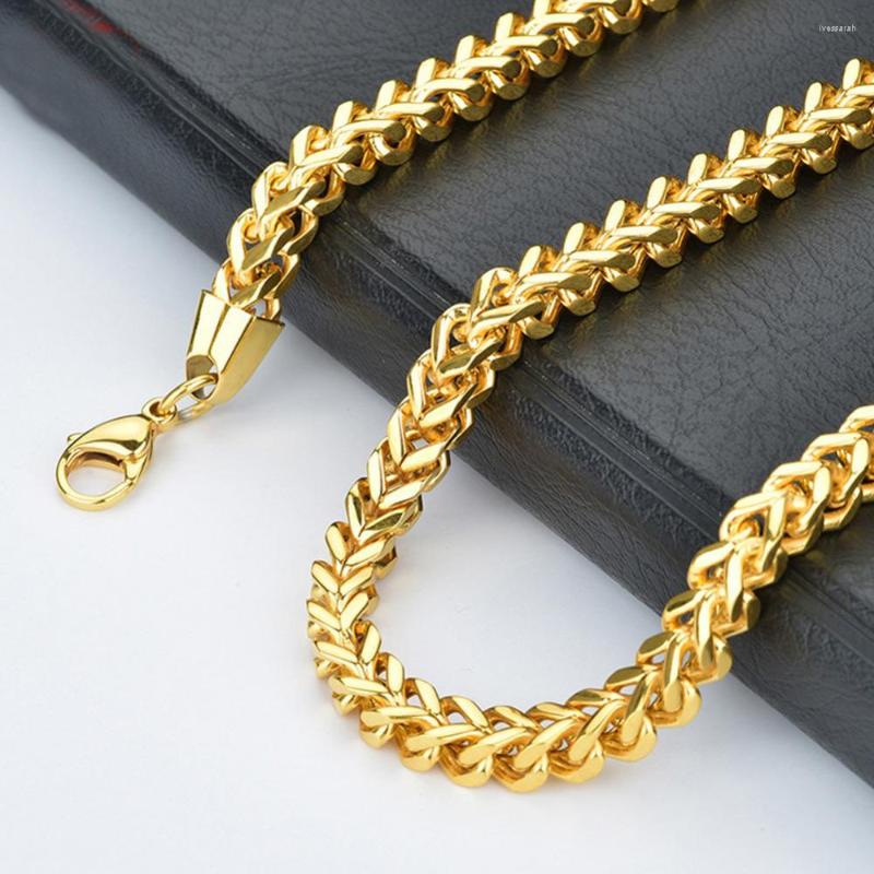 Choker Men's Strong Curb Necklace Gold Tone Stainless Steel Solid Chain Boy Jewelry Hip Hop Style 6mm60cm
Choker Men's Strong Curb Necklace Gold Tone Stainless Steel Solid Chain Boy Jewelry Hip Hop Style 6mm60cm