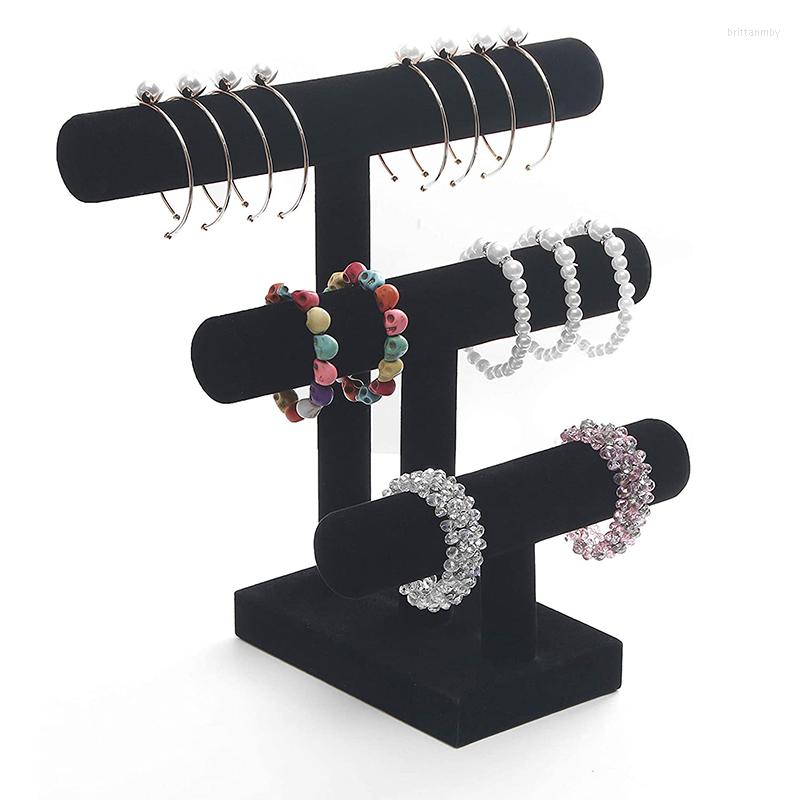 Jewelry Pouches 3 Tier T-Bar Bracelet Display Stand Bangle Organizer Storage Holder Velvet Black
Jewelry Pouches 3 Tier T-Bar Bracelet Display Stand Bangle Organizer Storage Holder Velvet Black