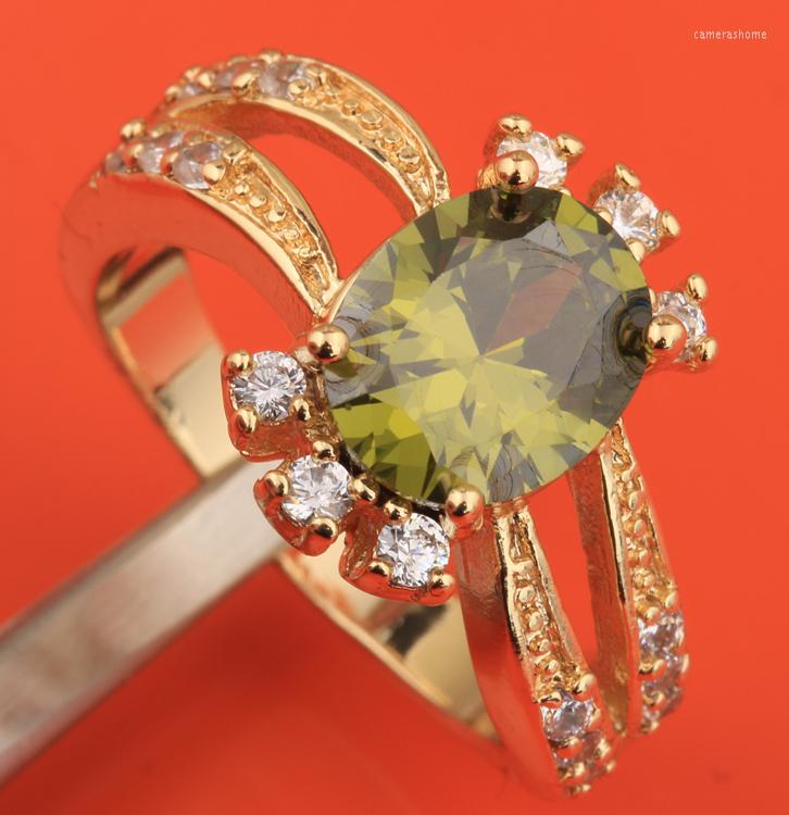 Wedding Rings Green Olive Peridot White Zircon Gold Filled Bands Jewelry Ring US# Size 6 / 7 8 9 S1854
Wedding Rings Green Olive Peridot White Zircon Gold Filled Bands Jewelry Ring US# Size 6 / 7 8 9 S1854