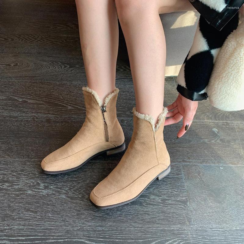 Boots Flock Women Snow Ankle Booties Round Toe Flat Low Heels Side Zipper Fur Inside Fashion 2022 Winter Short Warm, Black
Boots Flock Women Snow Ankle Booties Round Toe Flat Low Heels Side Zipper Fur Inside Fashion 2022 Winter Short Warm, Black