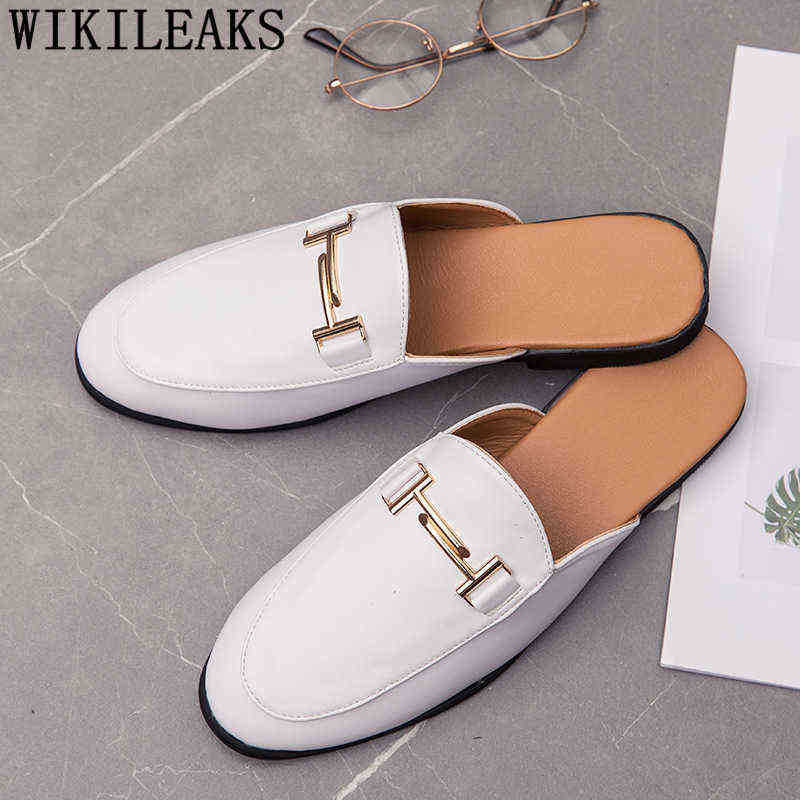 Dres Shoe Black Half Shoe for Men Mule Casual Fashion Sapato Social Masculino Mocassin Homme Chausure 2022 220723, White
Dres Shoe Black Half Shoe for Men Mule Casual Fashion Sapato Social Masculino Mocassin Homme Chausure 2022 220723, White