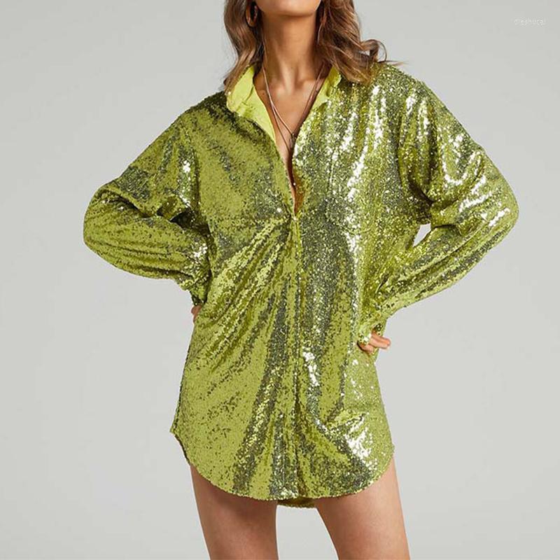 Casual Dresses Fashion Sequin Women' Shirt Dress Elegant Ladies Turn-down Collar Cardigan Top Women Long Sleeve Short Skirt 2022, Blue dresses
Casual Dresses Fashion Sequin Women' Shirt Dress Elegant Ladies Turn-down Collar Cardigan Top Women Long Sleeve Short Skirt 2022, Blue dresses