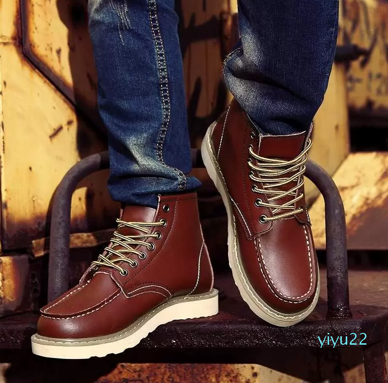 Retro Boots Men Leather Fur Warm Comfortable British Style Big Size Work For Male Botas, Wine red -0027
Retro Boots Men Leather Fur Warm Comfortable British Style Big Size Work For Male Botas, Wine red -0027
