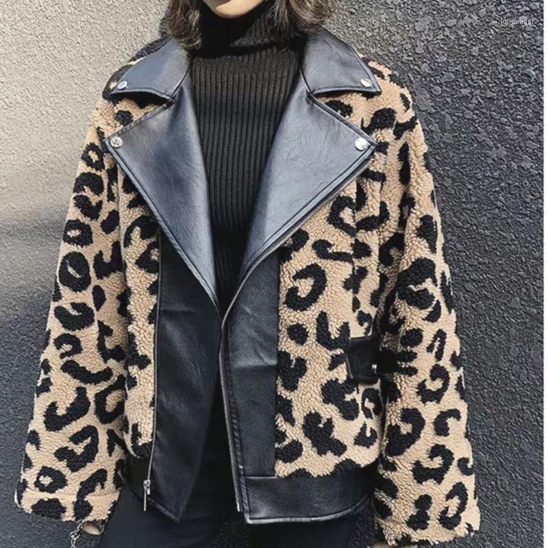 Women' Leather Women Leopard Teddy Fur Jackets Faux Outerwear Female Overcoat Jacket Winter Long Coat Womens Fashion Vintage Suit
Women' Leather Women Leopard Teddy Fur Jackets Faux Outerwear Female Overcoat Jacket Winter Long Coat Womens Fashion Vintage Suit