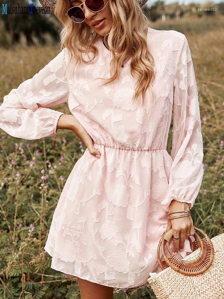 Casual Dresses Spring Solid Dress Chiffon Women O Neck Elastic Waist Mini Pink Elegant Long Sleeve Slim Female Party Vestidos
Casual Dresses Spring Solid Dress Chiffon Women O Neck Elastic Waist Mini Pink Elegant Long Sleeve Slim Female Party Vestidos