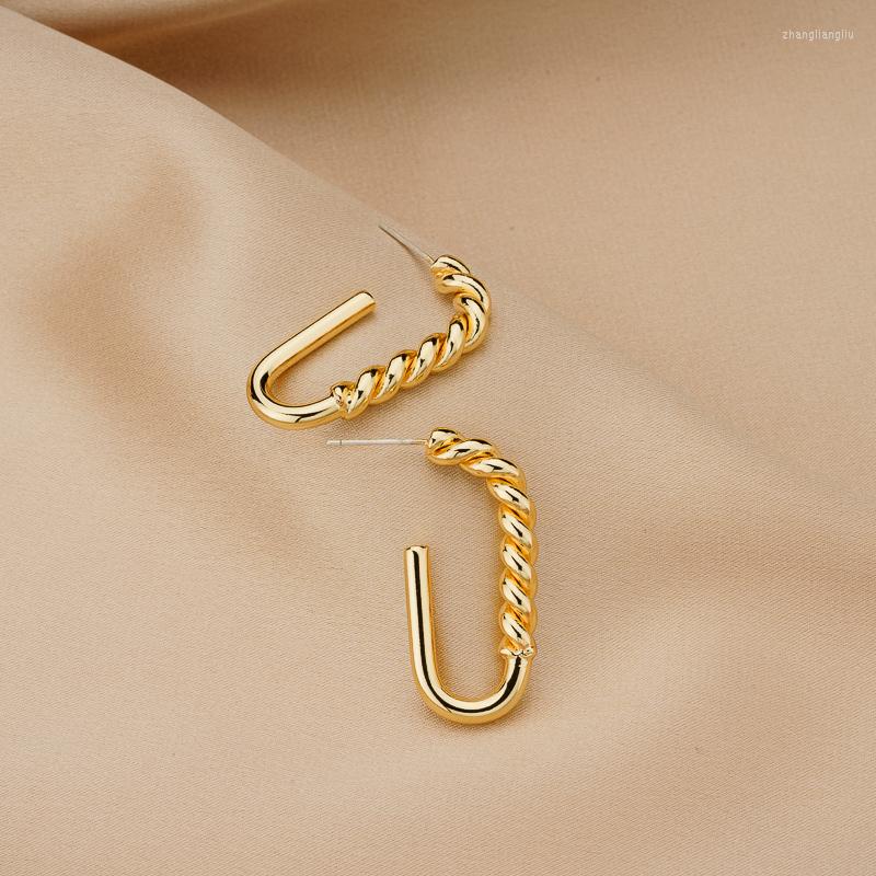 Hoop Earrings Fashion Geometric Minimalist Twist-shaped Earring Gold Color Punk Vintage Oval Stud For Women's Jewelry Pendientes 2022
Hoop Earrings Fashion Geometric Minimalist Twist-shaped Earring Gold Color Punk Vintage Oval Stud For Women's Jewelry Pendientes 2022