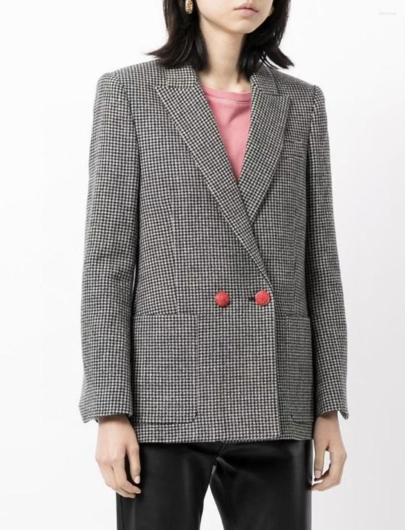 Women' Suits Womens Coat 20231 Autumn And Winter Suit Collar Double-breasted Plaid Waist Commuter Check Cotton Blazer Jacket, Gray
Women' Suits Womens Coat 20231 Autumn And Winter Suit Collar Double-breasted Plaid Waist Commuter Check Cotton Blazer Jacket, Gray
