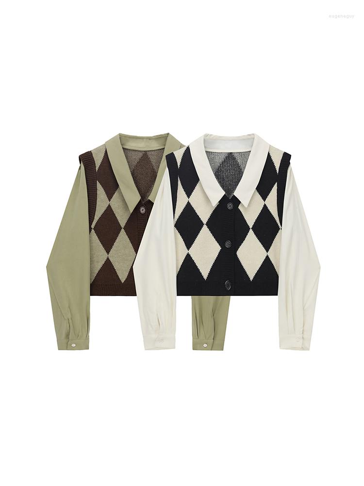 Women's Blouses Women Vintage Contrast Color Print Patchwork Design Jumper Baggy Long Sleeve Turn-down Collar Pleated Pullover Office Lady, Green
Women's Blouses Women Vintage Contrast Color Print Patchwork Design Jumper Baggy Long Sleeve Turn-down Collar Pleated Pullover Office Lady, Green