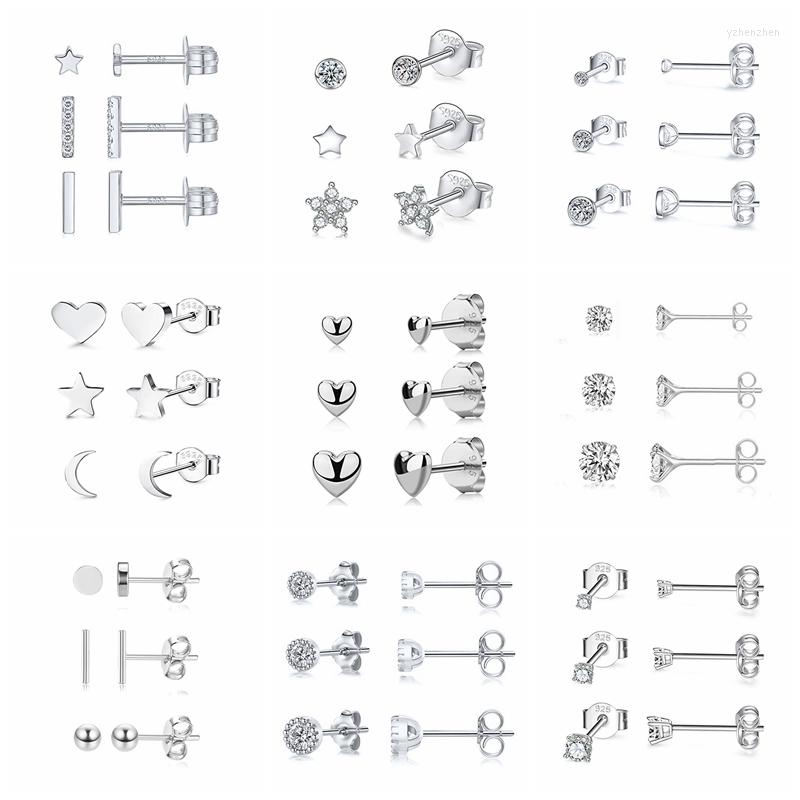 Stud Earrings CANNER 3pieces/set 925 Sterling Silver Cubic Zirconia CZ Piercing Earring For Women Fashion Jewelry
Stud Earrings CANNER 3pieces/set 925 Sterling Silver Cubic Zirconia CZ Piercing Earring For Women Fashion Jewelry