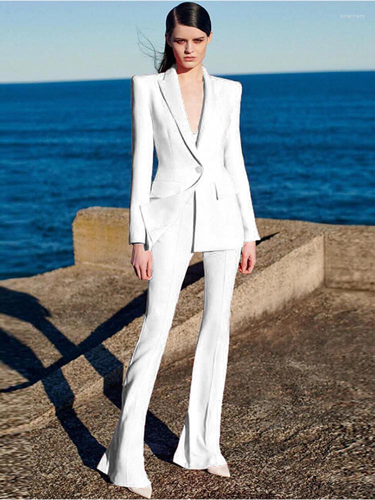 Women' Two Piece Pants HIGH QUALITY Est 2022 Runway Designer Suit Set Women' Career Fashion Single Button Blazer Flare, Black
Women' Two Piece Pants HIGH QUALITY Est 2022 Runway Designer Suit Set Women' Career Fashion Single Button Blazer Flare, Black
