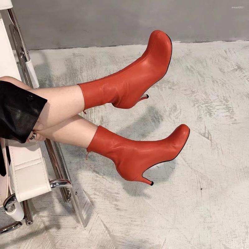 Boots Fashion Women Ankle Round Toe Platform Shoes Thin High Heels Back Zipper Sock Booties Stretch Pumps Black White Orange 39
Boots Fashion Women Ankle Round Toe Platform Shoes Thin High Heels Back Zipper Sock Booties Stretch Pumps Black White Orange 39